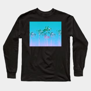 Pastel Palm Trees Long Sleeve T-Shirt